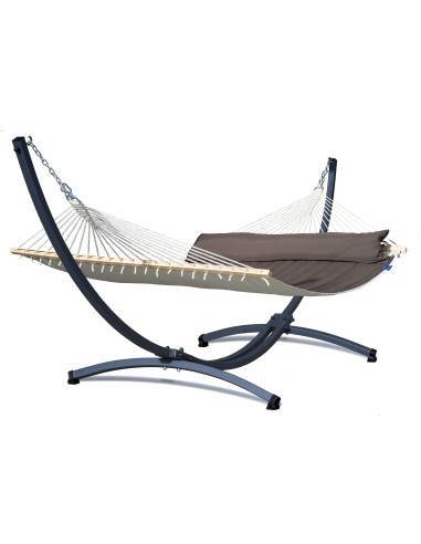 Panama Stabhängematte mit Gestell, Hängematte 215x140cm, Hängemattegestell aus Aluminium oder Stahl
