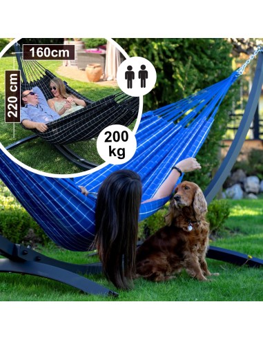Cartago Hängematte mit Gestell für 2 Personen – Outdoor & Garten