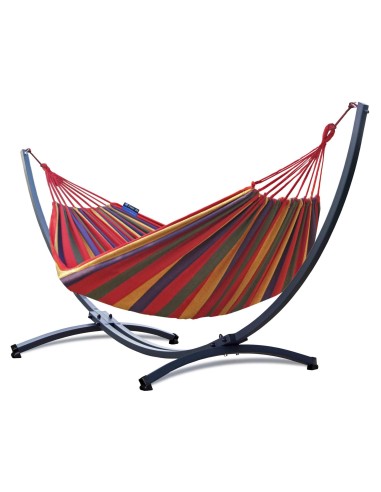 Hängematte mit Gestell für 2 Personen, Doppelhängematte 220x160cm Outdoor & Garten