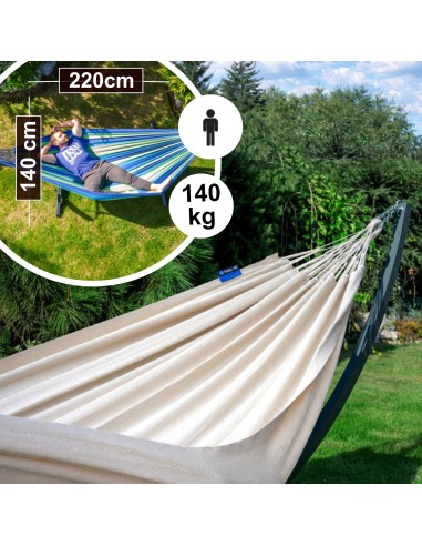 Medelin (220x140cm) Hängematte mit Gestell, Hängemattengestell aus Stahl 370cm