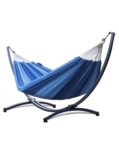 Hängematte mit Gestell für 2 Personen, Doppelhängematte 220x160cm Outdoor & Garten