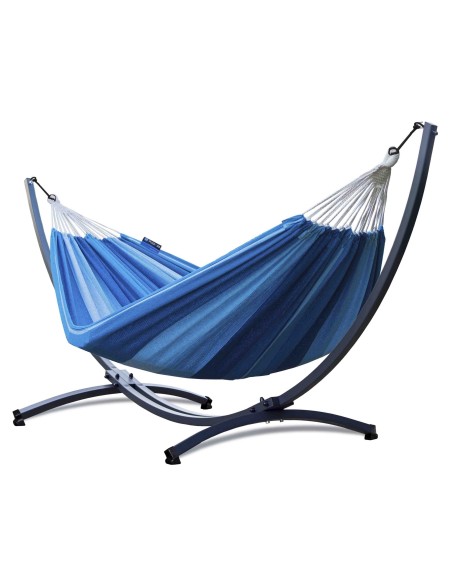 Hängematte mit Gestell für 2 Personen, Doppelhängematte 220x160cm Outdoor & Garten