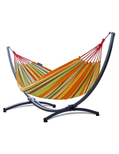 Hängematte mit Gestell für 2 Personen, Doppelhängematte 220x160cm Outdoor & Garten