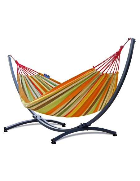 Hängematte mit Gestell für 2 Personen, Doppelhängematte 220x160cm Outdoor & Garten