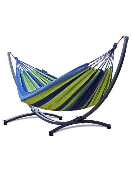 Hängematte mit Gestell für 2 Personen, Doppelhängematte 220x160cm Outdoor & Garten