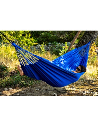 Merida Baumwolle (220x160cm) Hängematte mit Gestell | Wetterfest & Stabill Auluminum oder Stahl