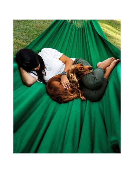 Merida Baumwolle (220x160cm) Hängematte mit Gestell | Wetterfest & Stabill Auluminum oder Stahl