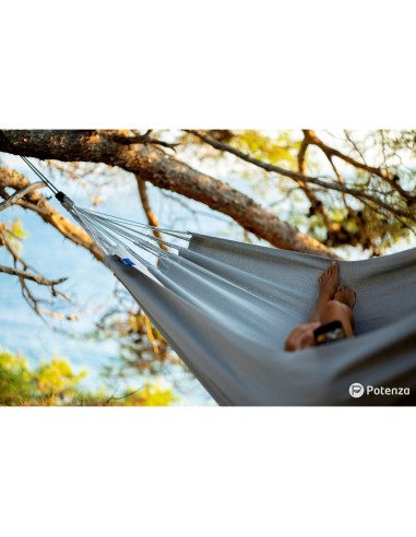 Merida Baumwolle (220x160cm) Hängematte mit Gestell | Wetterfest & Stabill Auluminum oder Stahl