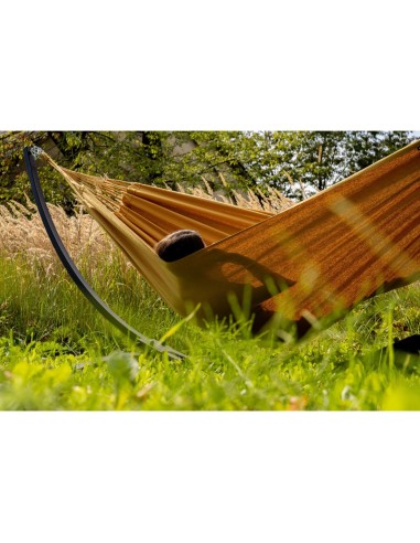 Merida Baumwolle (220x160cm) Hängematte mit Gestell | Wetterfest & Stabill Auluminum oder Stahl