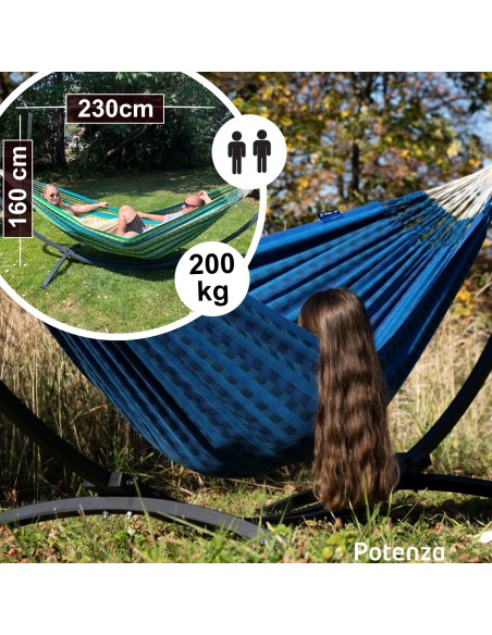 Morena Hängematte mit Gestell für 2 Personen 230x160cm - Outdoor & Garten