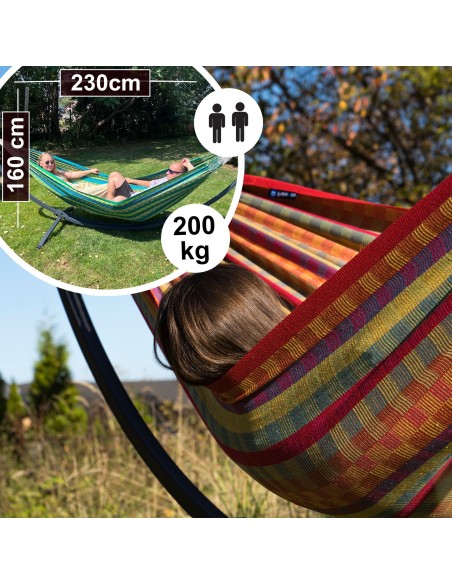 Morena Hängematte mit Gestell für 2 Personen 230x160cm - Outdoor & Garten