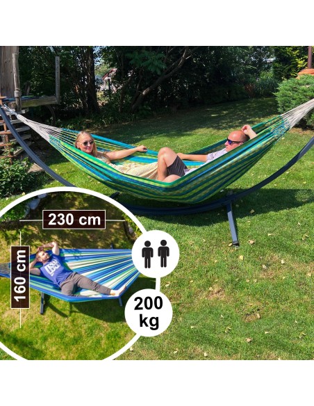 Morena Hängematte mit Gestell für 2 Personen 230x160cm - Outdoor & Garten