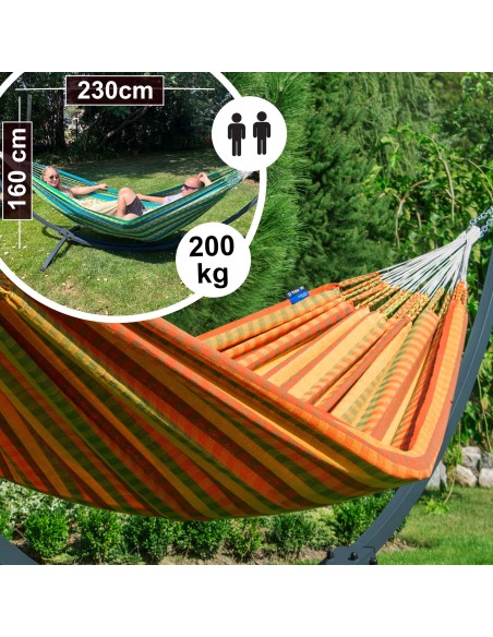 Morena Hängematte mit Gestell für 2 Personen 230x160cm - Outdoor & Garten