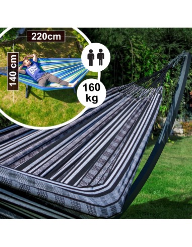 Pereira 220x140cm Hängematte mit Gestell, Hängemattengestell aus Stahl Feuerverzinkt oder Pulverbeschichtet 370cm