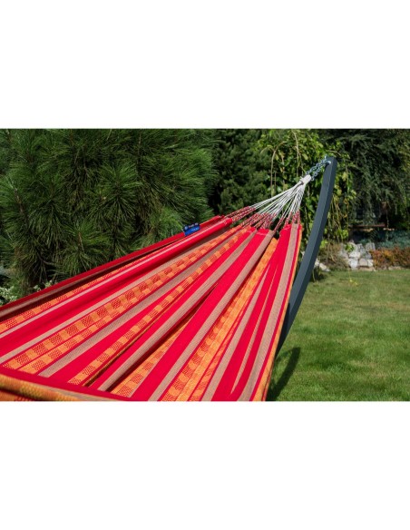 Pereira 220x140cm Hängematte mit Gestell, Hängemattengestell aus Stahl Feuerverzinkt oder Pulverbeschichtet 370cm