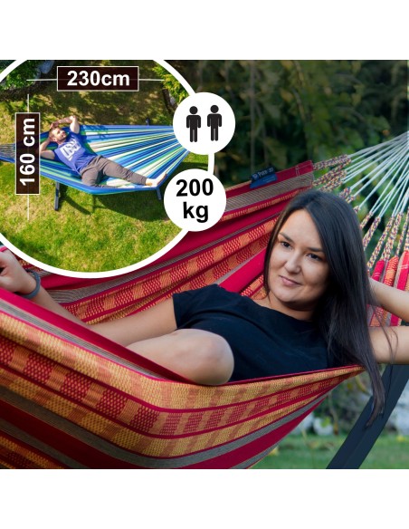 Pereira 230x160cm Hängematte mit Gestell, Hängemattengestell aus Stahl Feuerverzinkt oder Pulverbeschichtet 370cm